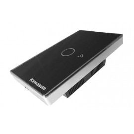 Công tắc wifi âm tường chữ nhật CT1CB-WF-VB (Kính đen viền bạc)