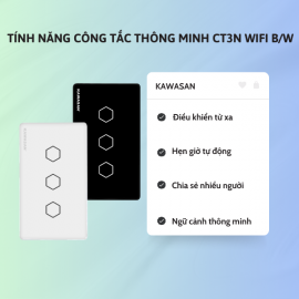 Công Tắc Thông Minh Wifi CT3N-WIFI B/W