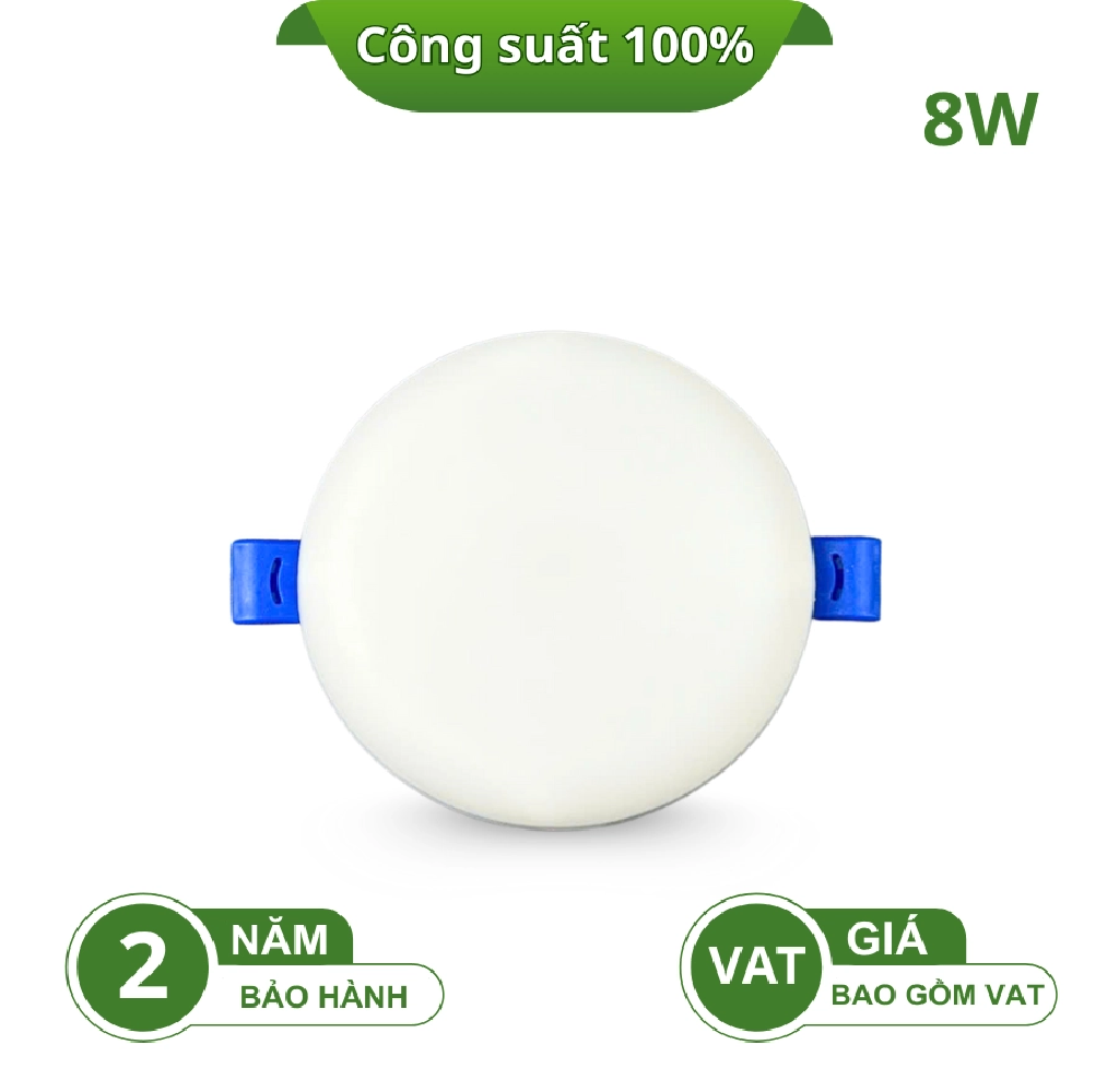 ĐÈN LED ÂM TRẦN TRÀN VIỀN DLK100-8W-T-V-TT