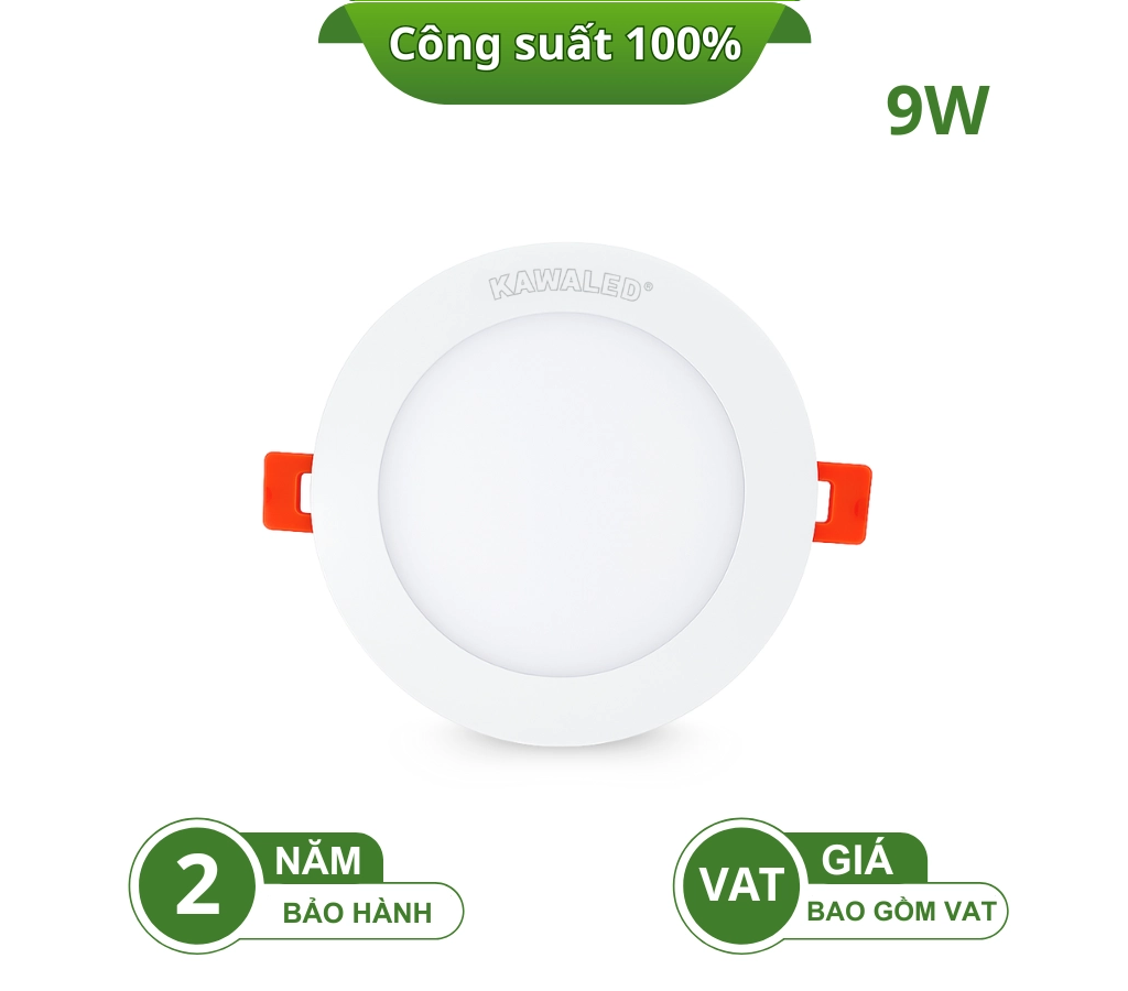 ĐÈN LED ÂM TRẦN PANEL MỎNG TRÒN 1 MÀU DL135-9W-T/V