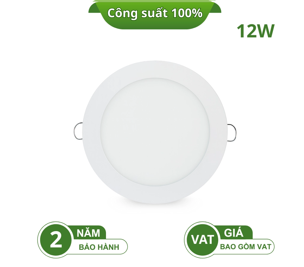 ĐÈN LED ÂM TRẦN PANEL MỎNG TRÒN 1 MÀU DL158-12W-T/V