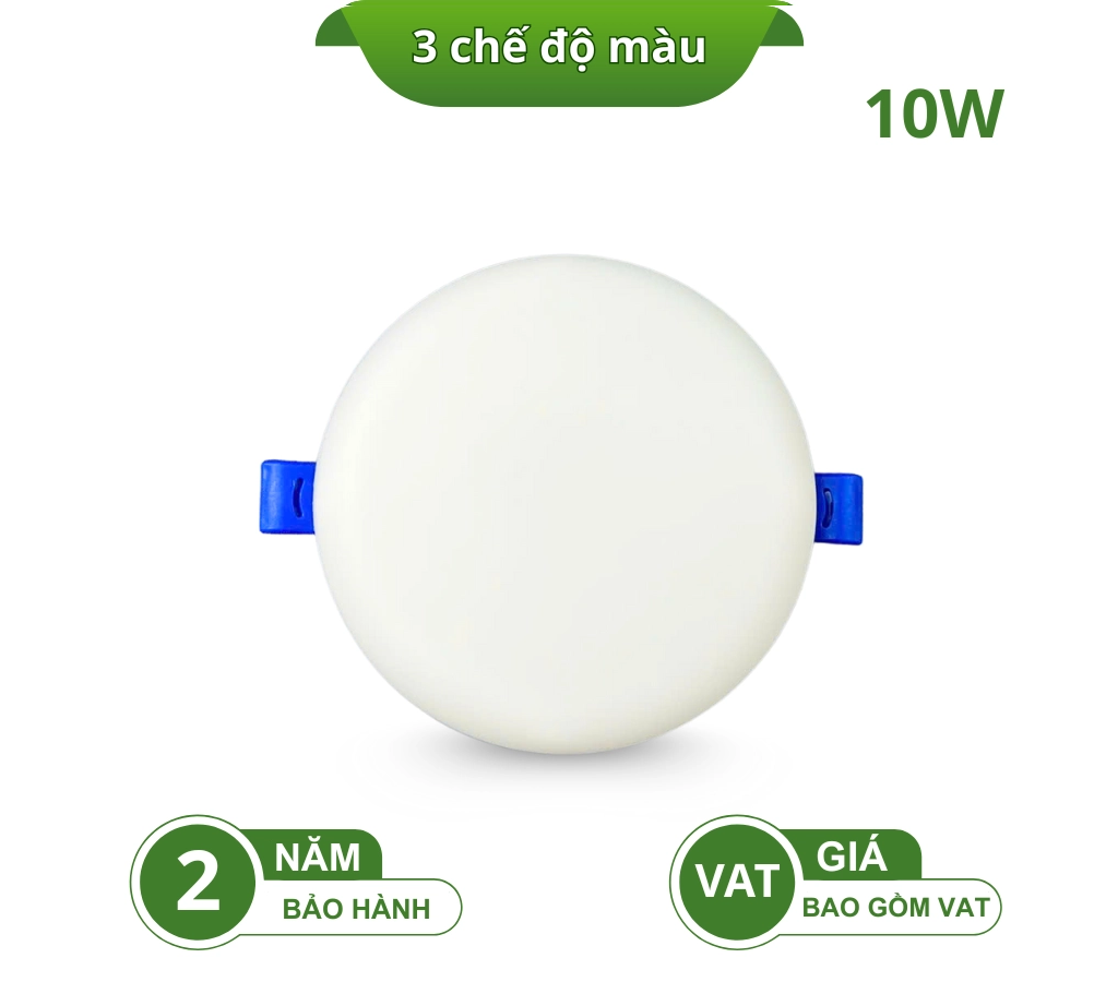 ĐÈN LED ÂM TRẦN TRÀN VIỀN 3 CHẾ ĐỘ MÀU DLK120-10W-3M