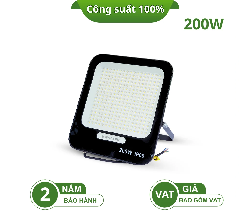 ĐÈN PHA LED TỔ ONG CHỐNG NƯỚC IP66 LED2-FL200W-T/V