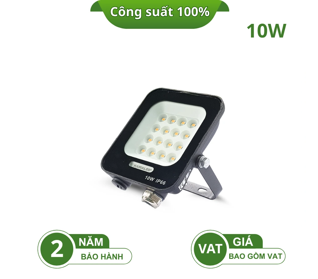 ĐÈN PHA LED TỔ ONG CHỐNG NƯỚC IP66 LED2-FL10W-T/V