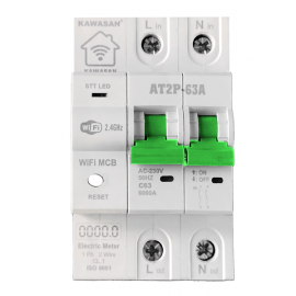 Aptomat Cầu Dao Thông Minh - Đo Năng Lượng Điện AT2P-63A