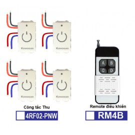 Hạt công tắc điều khiển từ xa âm tường (Hạt Thu) 4RF02PNW-RM4B