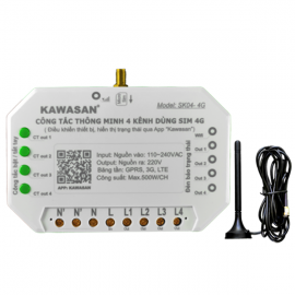 Công Tắc Thông Minh 4 Kênh Dùng Sim4G