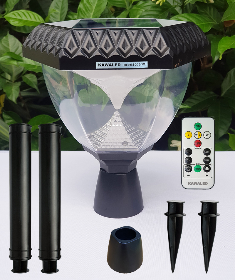 ĐÈN LED NĂNG LƯỢNG MẶT TRỜI CẮM CỎ SGC3-3M