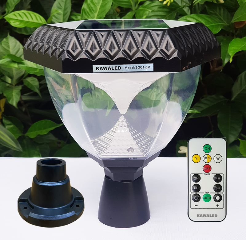 ĐÈN LED NĂNG LƯỢNG MẶT TRỜI TRỤ HÀNG RÀO/VÁCH SGC1-3M