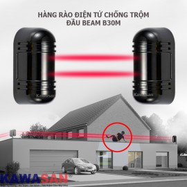 Hàng Rào Chống Trộm 2 Tia Thu Phát Beam Có Dây B30M