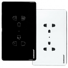 Ổ Cắm Đôi Âm Tường Không Viền SC2-T/D