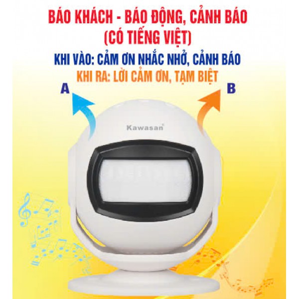 Thiết Bị Báo Khách- Báo Động- Cảnh Báo Model: I18 (Tiếng Việt)